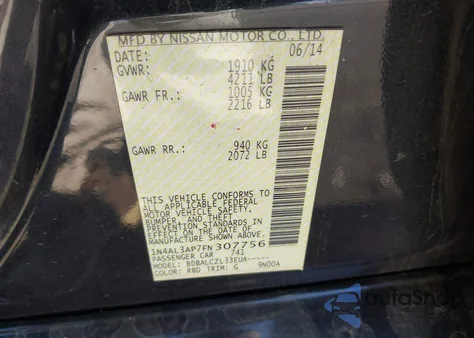 2015 Nissan Altima 2.5 S from USA, damaged, VIN 1N4AL3AP7FN307756